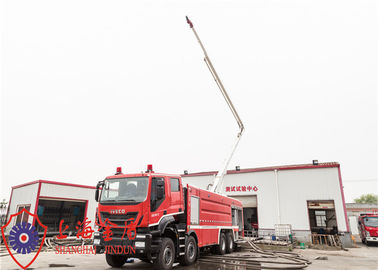 Six sièges hauteur de travail du camion de pompiers 25m de tour d'eau de pulvérisation élevée de la tonne 8x4 39