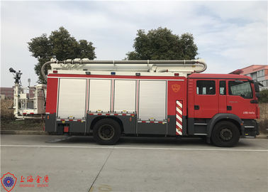 Hauteur de travail courte du camion de pompiers d'échelle pivotante d'entraînement du temps 4x2 d'ajustement 25m
