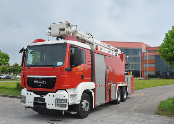 Camion de lutte contre l'incendie de tour d'eau d'entraînement de l'HOMME 6x4 32 mètres pour de hauts bâtiments